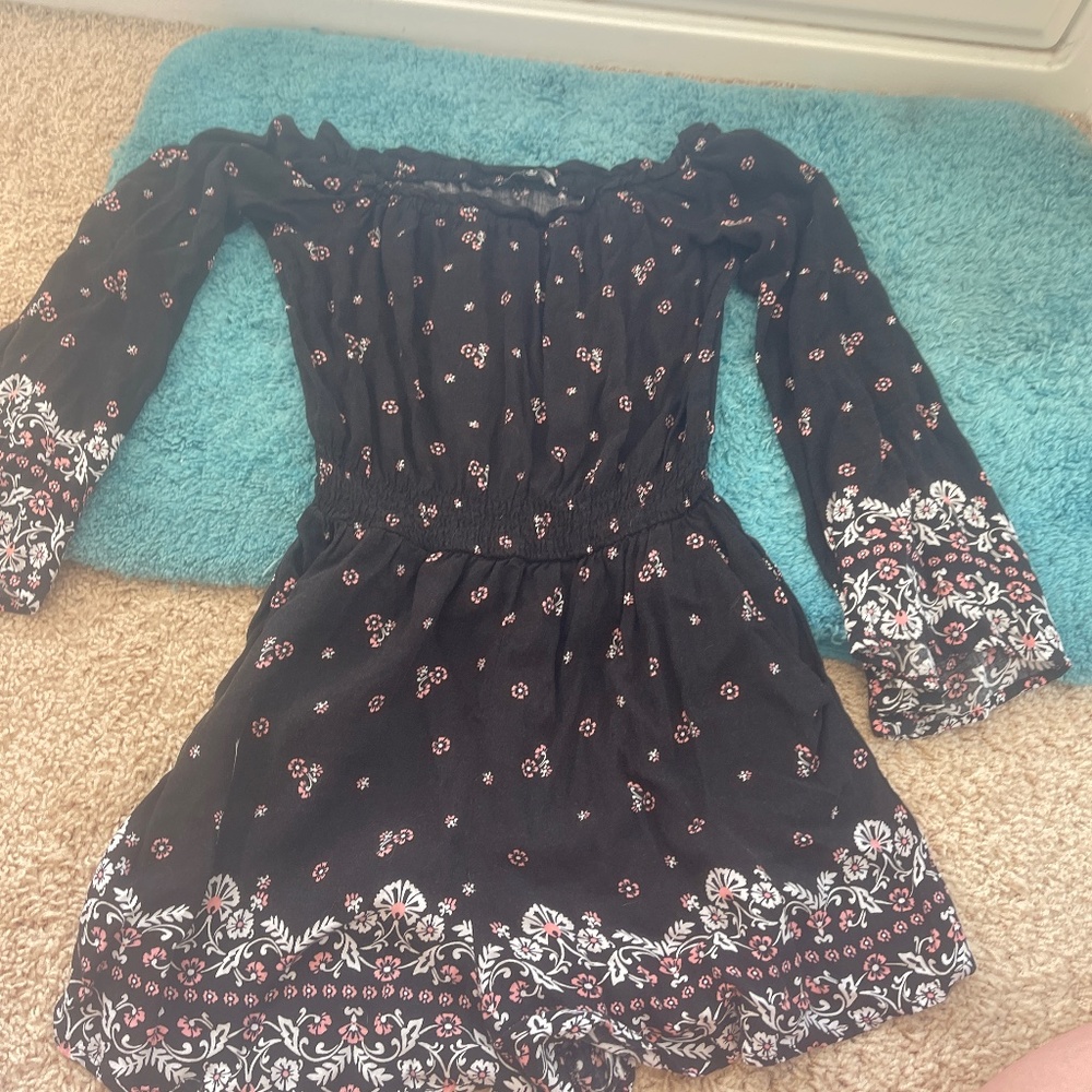 Kendall & Kylie Black Floral Romper